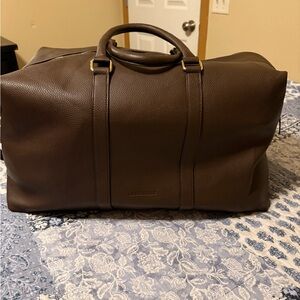 Elegant Louenhide Brown Vegan Leather Travel Bag